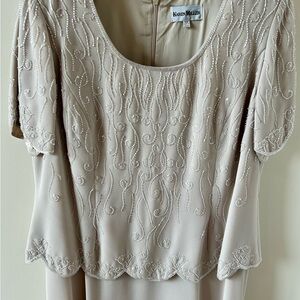 Formal Beaded Gown by Karen Miller Size 16W